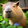Capybara face shot portrait