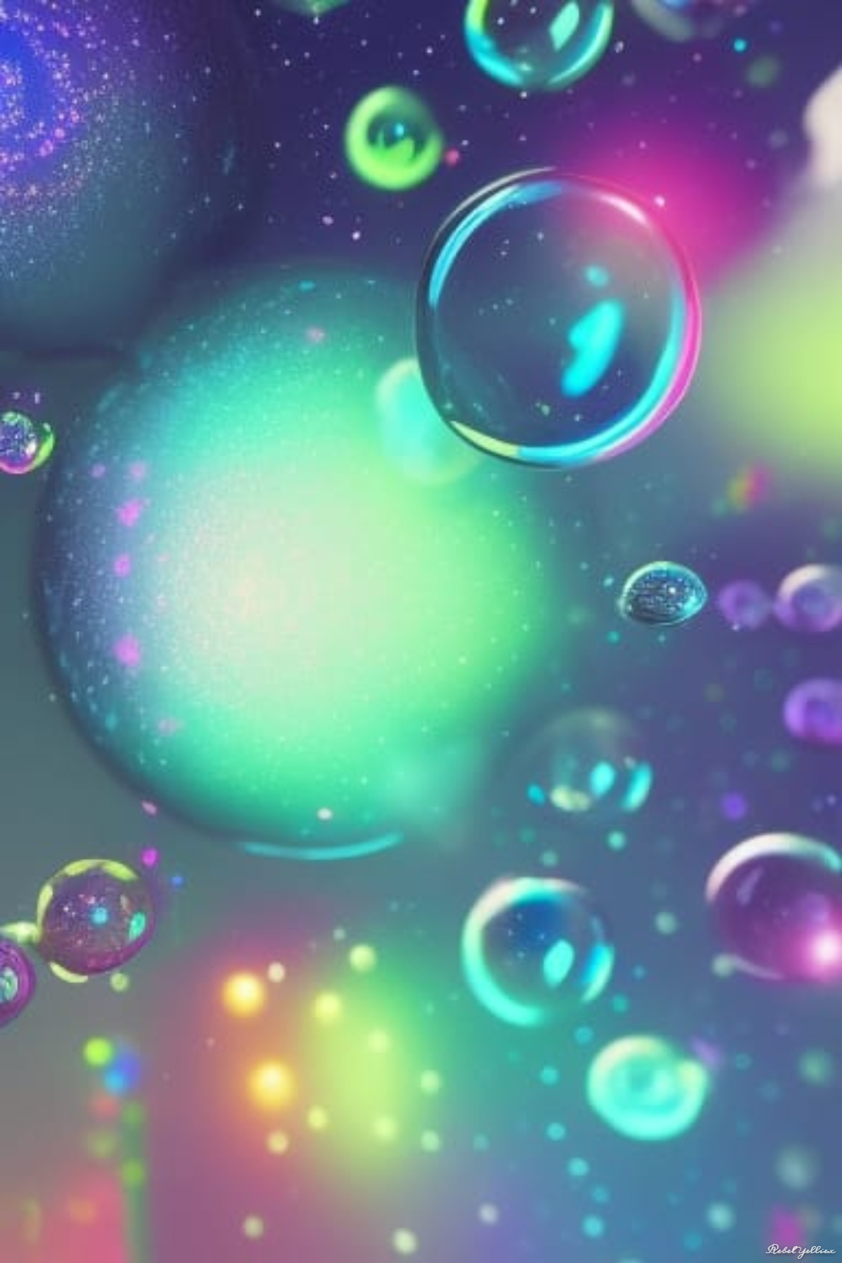 rainbow galaxy bubbles wallpaper by xRebelYellx on DeviantArt