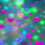 Bubbles hearts fantasy 3D wallpaper