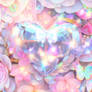 pastel diamond heart