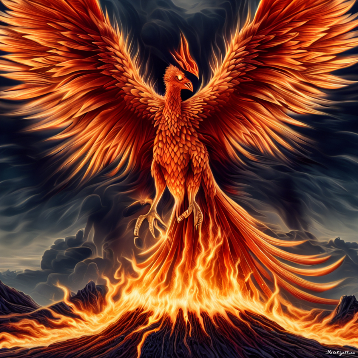A majestic Phoenix bird by xRebelYellx on DeviantArt