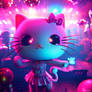 Hello Kitty at a nightclub