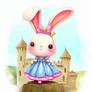 Bunny princess and castle chibified