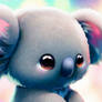 close up of koala chibified