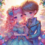 Cute chibified couple