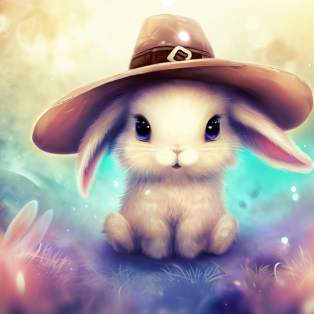 cute rabbit with big eyes in carrot patch by xRebelYellx on DeviantArt