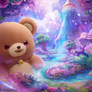 Teddy bear in fantasy setting