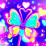 butterfly on a stick neon cute bows