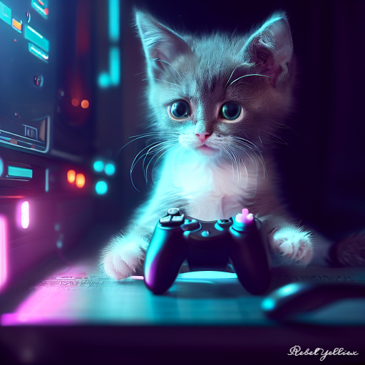 The GAMER CAT (GIF) by MarcusAnghel on DeviantArt