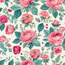 Roses wallpaper pattern digital illustration