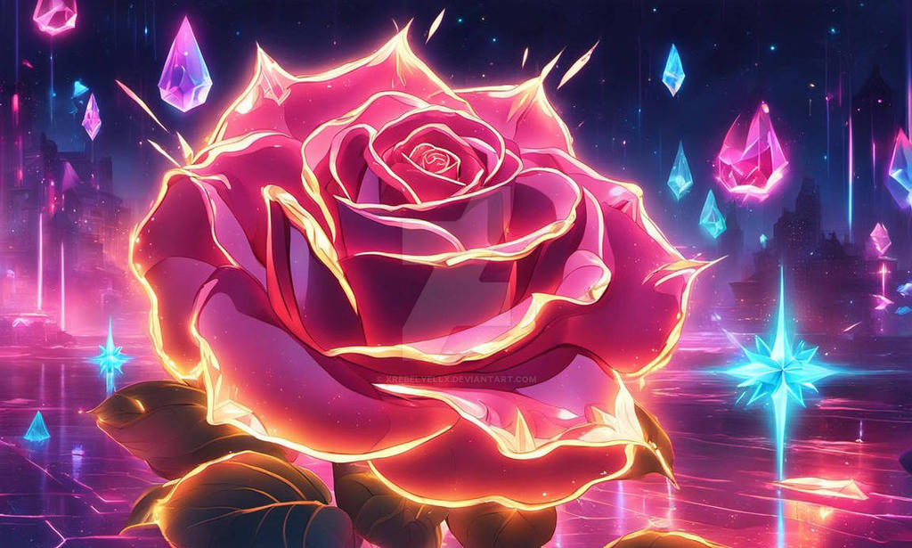 Neon rose wallpaper by xRebelYellx on DeviantArt