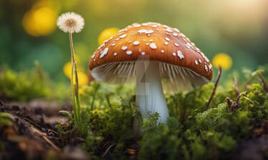 Mushrooms in nature wallpaper cute forest