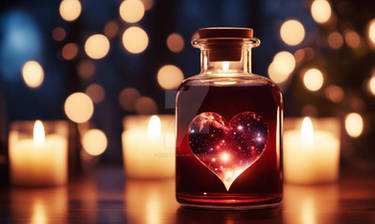 Heart candles wallpaper cozy scenery