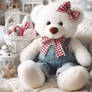 white teddy bear plushie cute digital art sweet