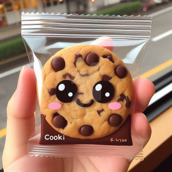 chocolate chip cookie illustration cute