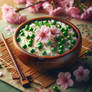 rice bowl digital art cute food