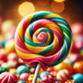 colorful rainbow lollipop food snack candy