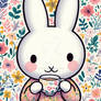 miffy in flowers cartoon cute sweet