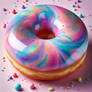 gorgeous colorful donut food digital art