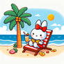 tropical miffy on the beach