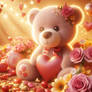 gorgeous romantic sweet teddy bear digital art