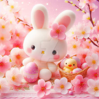 miffy cherry tree blossom digital art cute