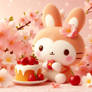 miffy in spring cherry blossom nature digital art