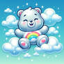 care bear in the clouds rainbow