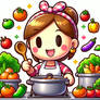 cooking mama 3D digital illustration