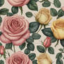 pattern of pastel roses wallpaper HD 3D