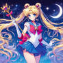 sailor moon digital art portrait 3D HD