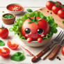 tomato salad food digital art