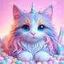 cute pastel colorful kitten cat