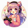 profile picture with gamer girl anime digital art