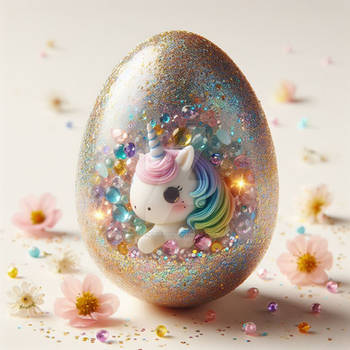 unicorn bling egg glitter