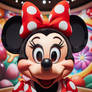 minnie mouse digital art portrait