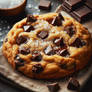 chocolate chip cookie digital art food