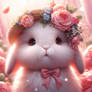 sweet bunny rabbit digital art animal soft garland