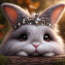sweet fluffy bunny digital art cute