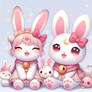 chibified cute bunny rabbit digital art