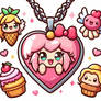 chibiifed sweet heart locket cartoon