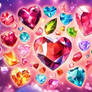 colorful gems rainbow digital art wallpaper