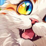 cute anime cat digital art wallpaper