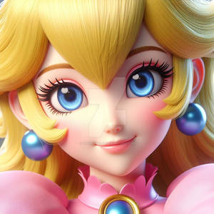 princess peach cgi portrait