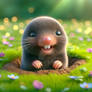 cgi mole in grass digital art nature