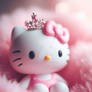 tiara hello kitty portrait digital art