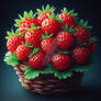 miniature strawberries in basket fruit
