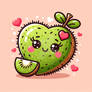 kiwi heart cutie cartoon digital art