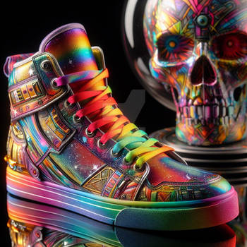 sneakers colorful shoes digital art