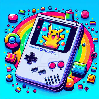 gameboy 35 year anniversary edition colorful pixel